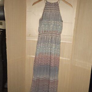 Lily Rose Womens Stripe Maxi Dress Small